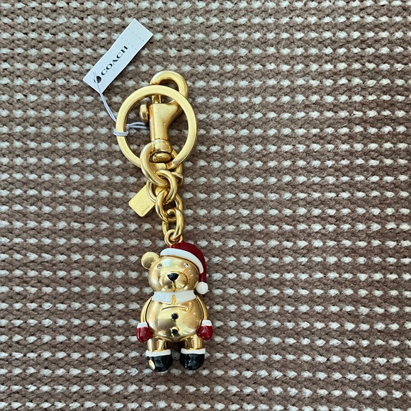 NWT Coach Santa Bear Bag Charm/Key Chain - Style No. C7099 - Picture 2 of 4